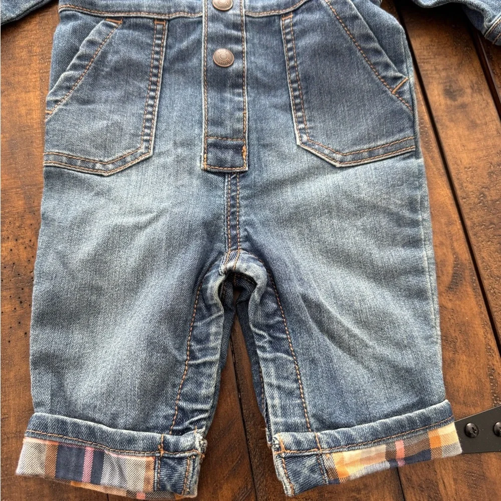 Osh Kosh Blue Denim One-Piece Romper, 6 months- NWT! - Picture 3 of 6